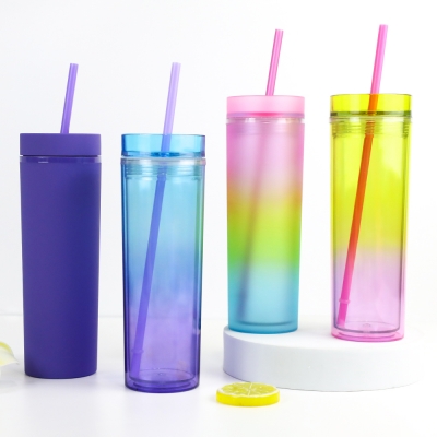 Well Cheap Colored Reusable Coffee color Tea plastic tumbler