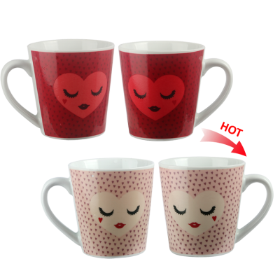 Customized Love Heat Sensitive Color Changing Coffee Mug