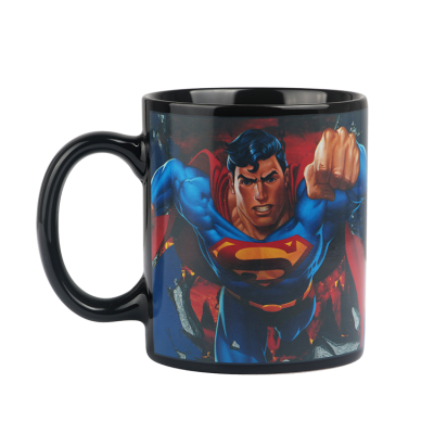 Customized Creative Gift Man Of Steel Heat Sensitive Color Changing Mug
