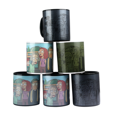 Customized cartoon Heat Sensitive Color Changing Coffee Mug