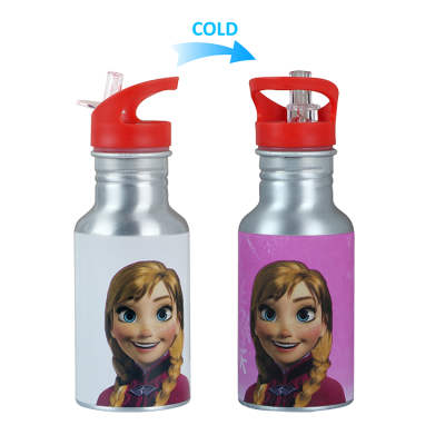 Professional customization gift cold color changing aluminum water bottle