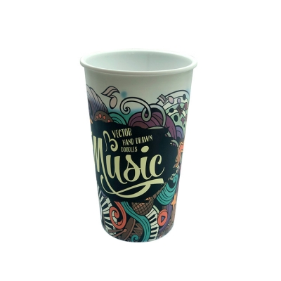 600ML Music Cold Color Change Plastic PP Cup