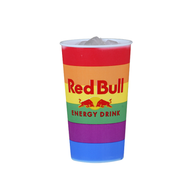 420ml Red Bull cold color changing rainbow plastic cup